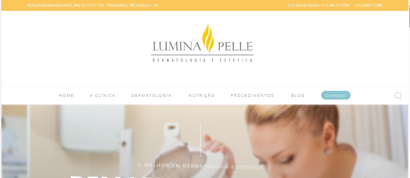 Site para clínica de estética